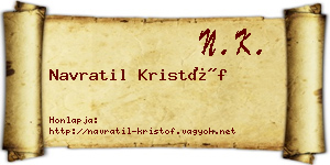 Navratil Kristóf névjegykártya