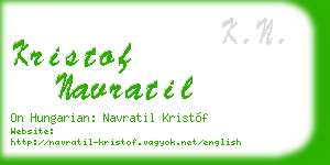 kristof navratil business card